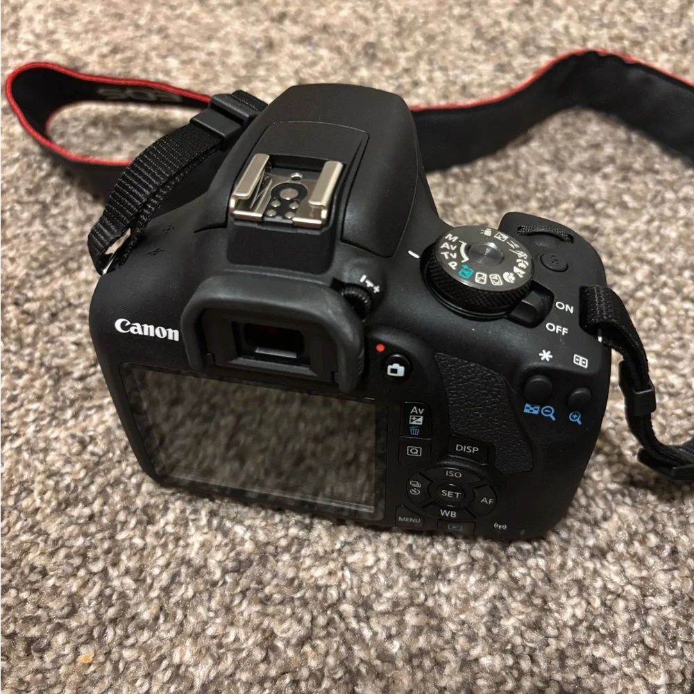 Canon EOS Rebel T7 DSLR Bundle 18-55mm & 75-300mm Lenses, Bag, Strap, Charger.
